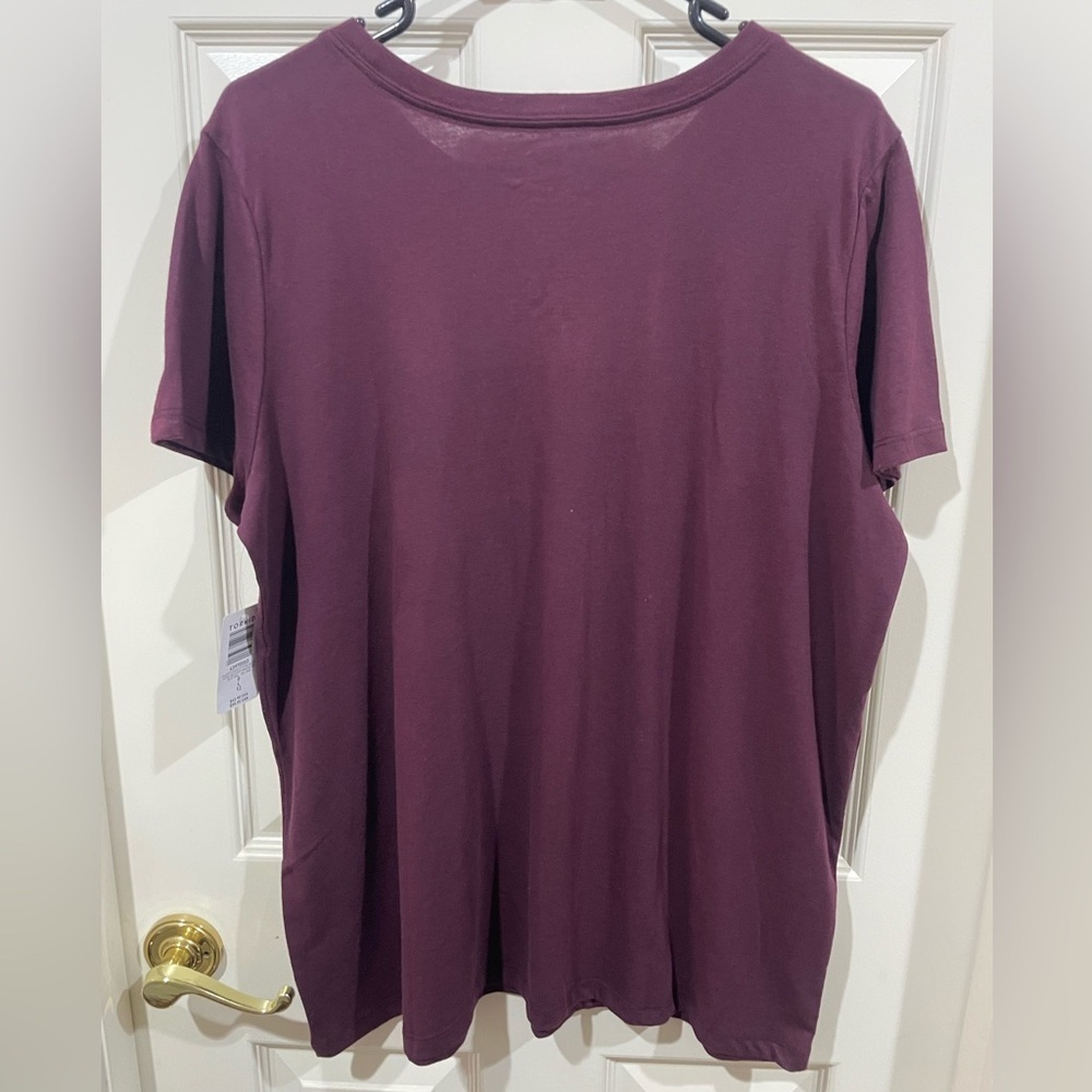 Sanrio Maroon tee with Gold Hello Kitty Logo. Torrid - Picture 6 of 6